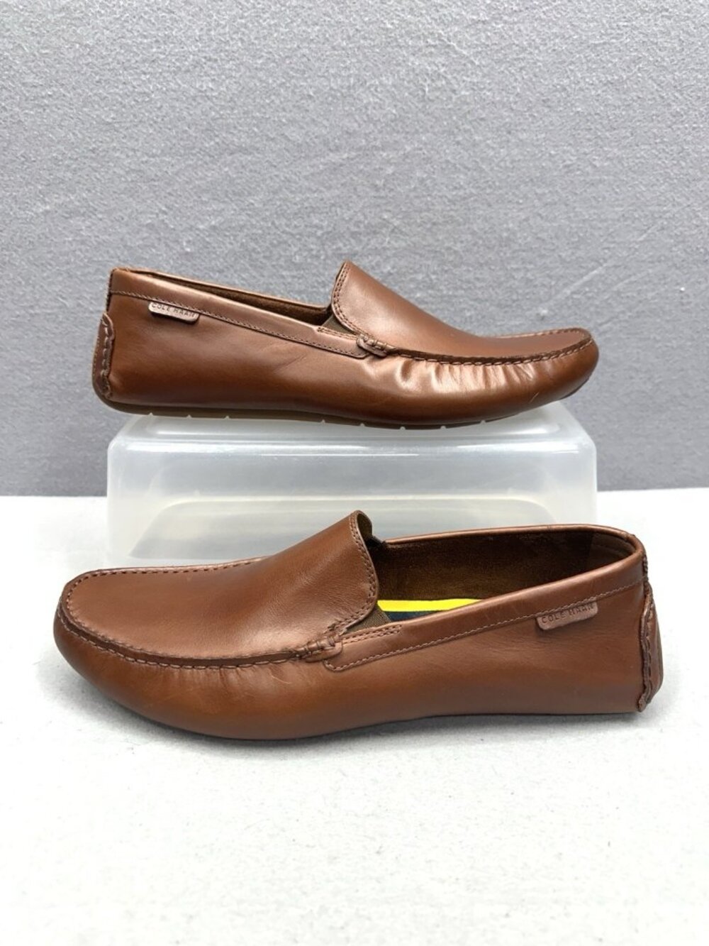 Cole Haan Grand+ Venetian Drivers Men Size 11.5 Leather Loafers Brown Moccasins